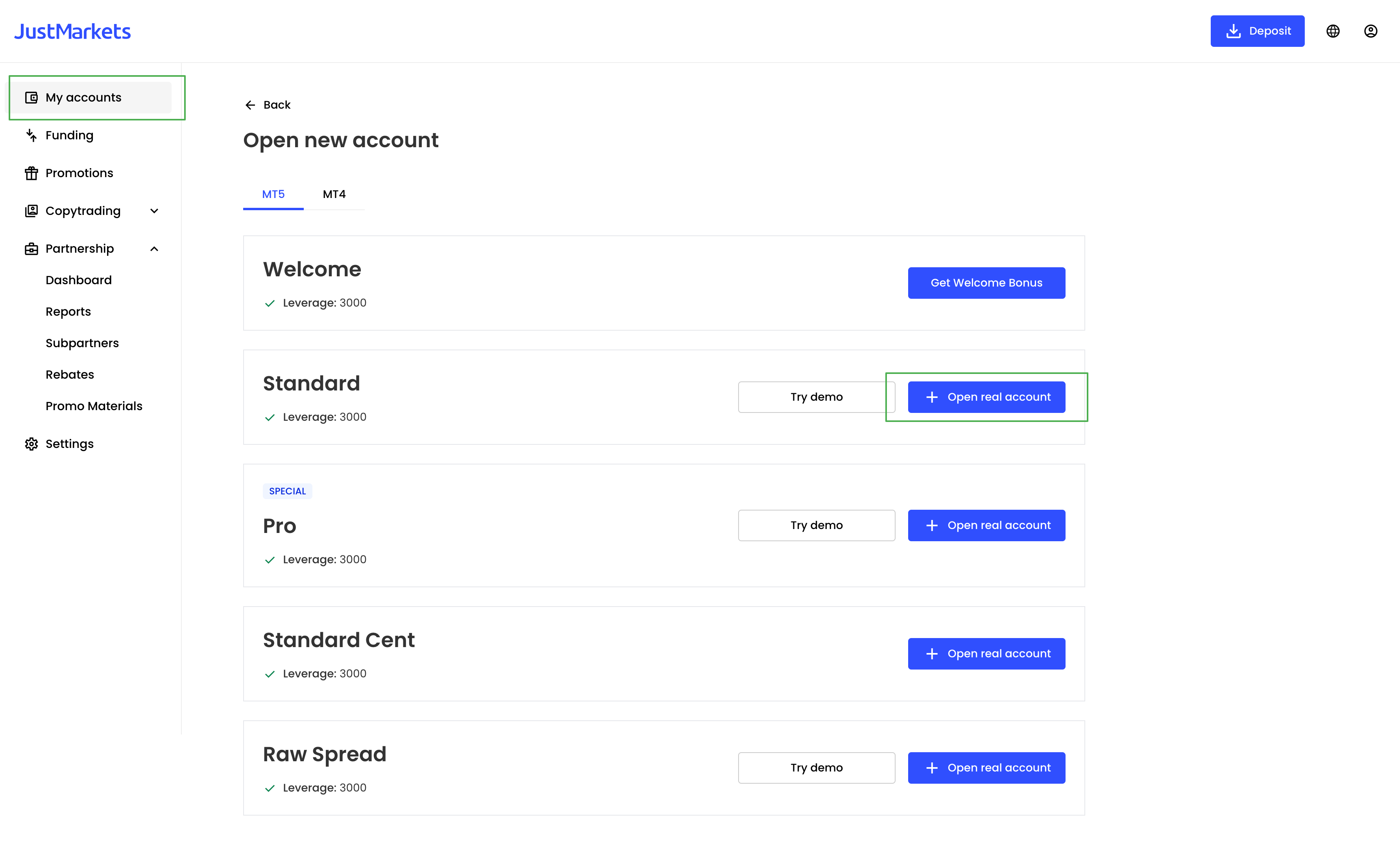 How to Create a Trading Account? – JustMarkets Help Center